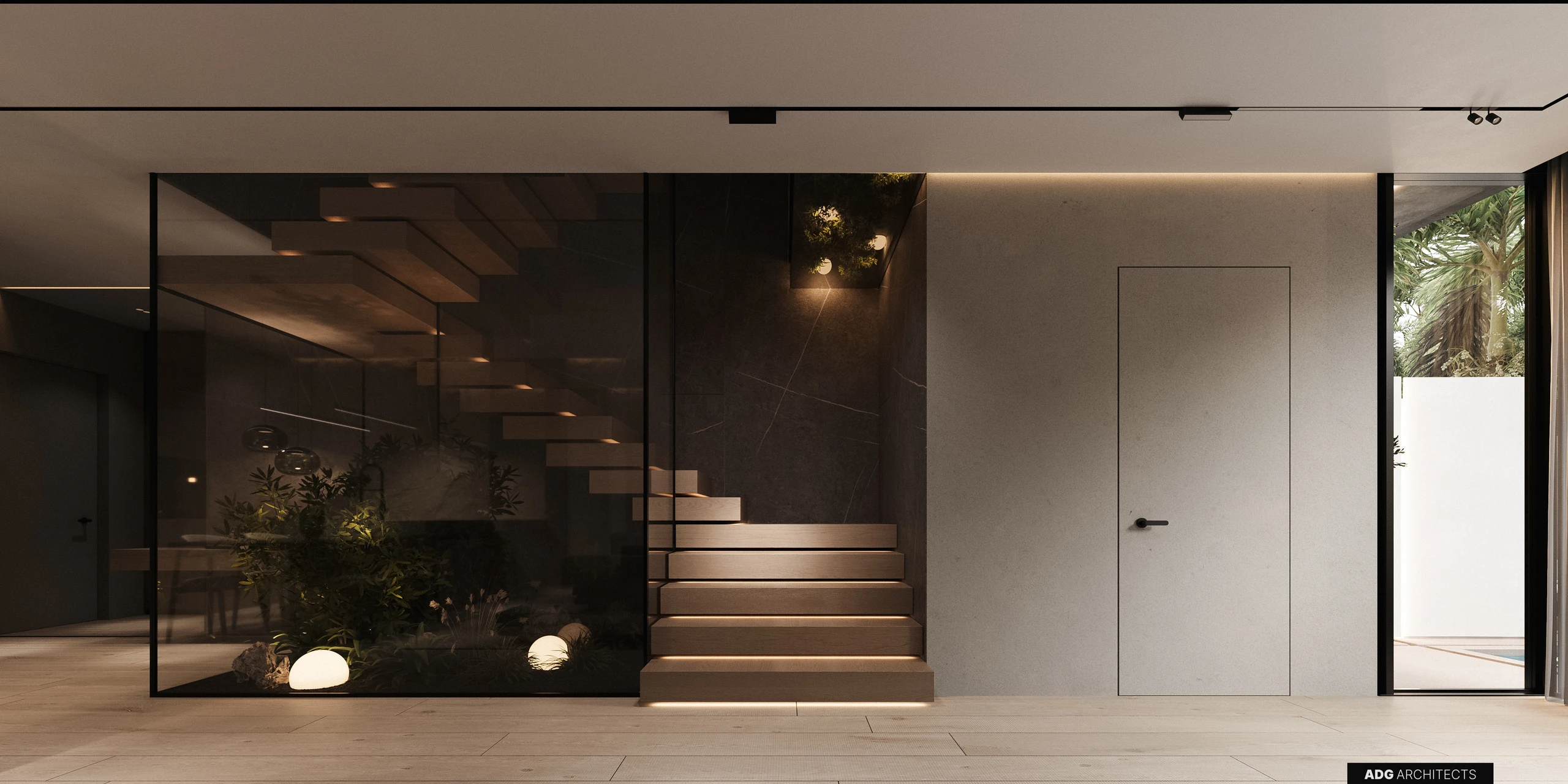 ADG Flagman villa interior, first floor, visualisation