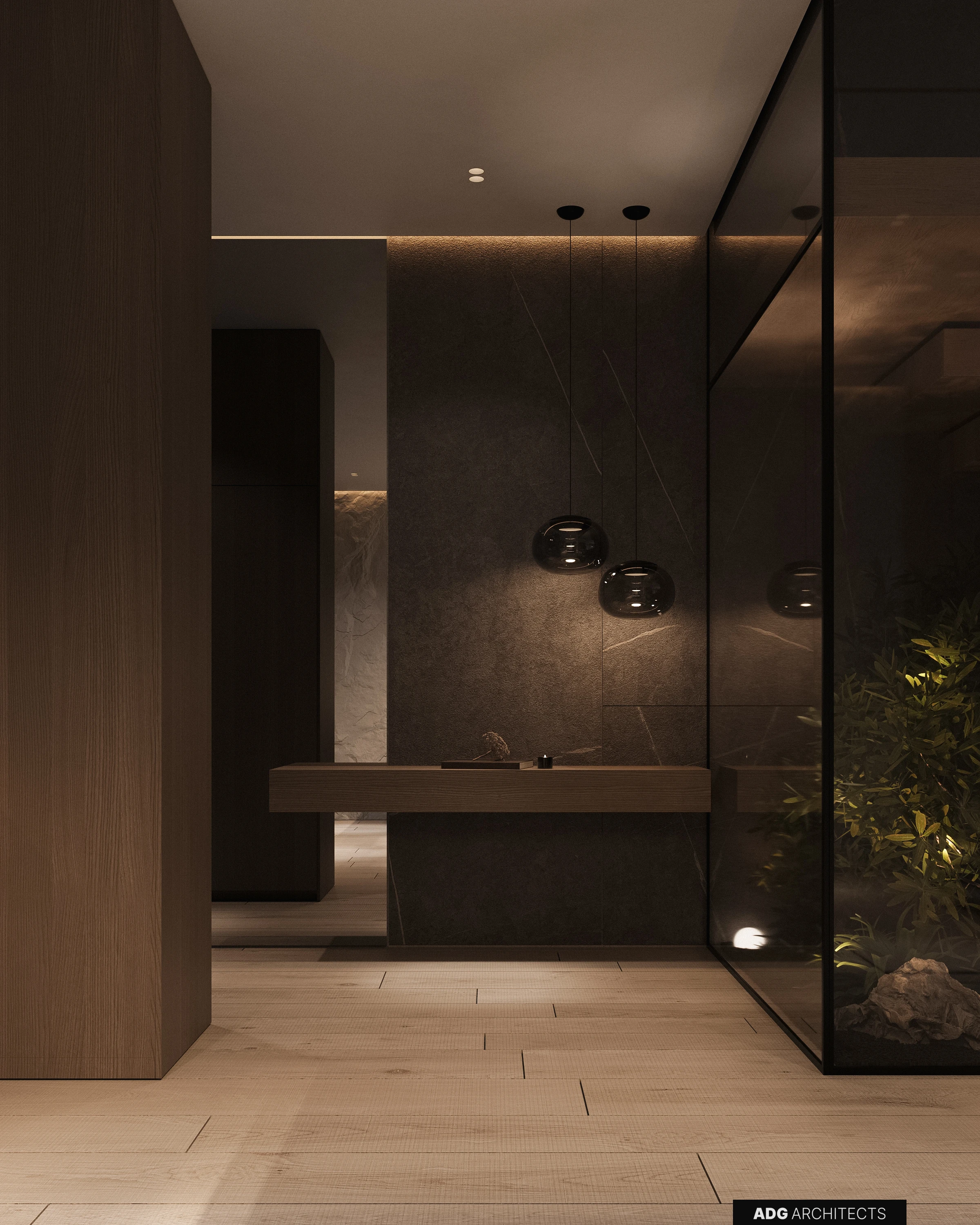 ADG Flagman villa interior, first floor, visualisation