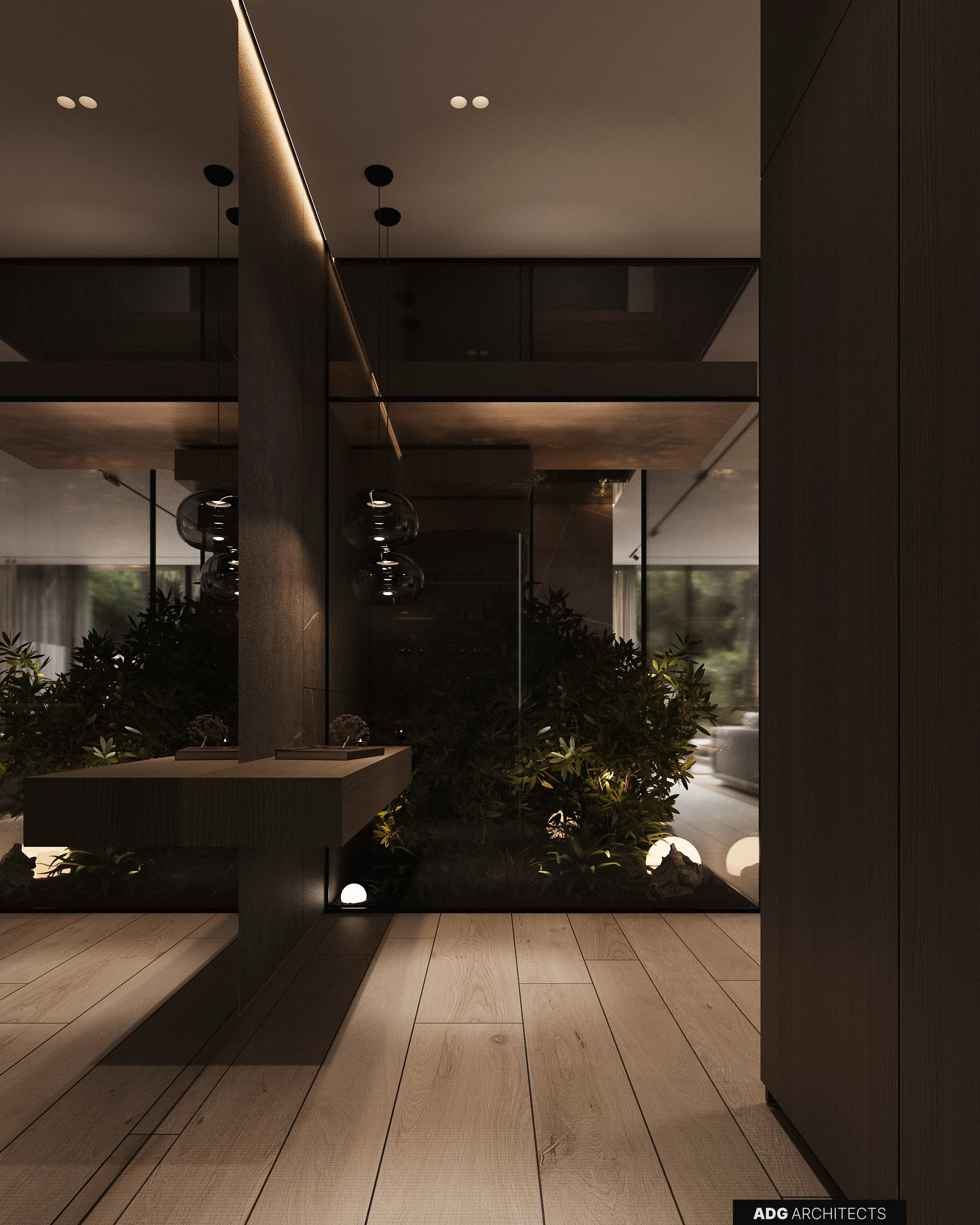 ADG Flagman villa interior, first floor, visualisation