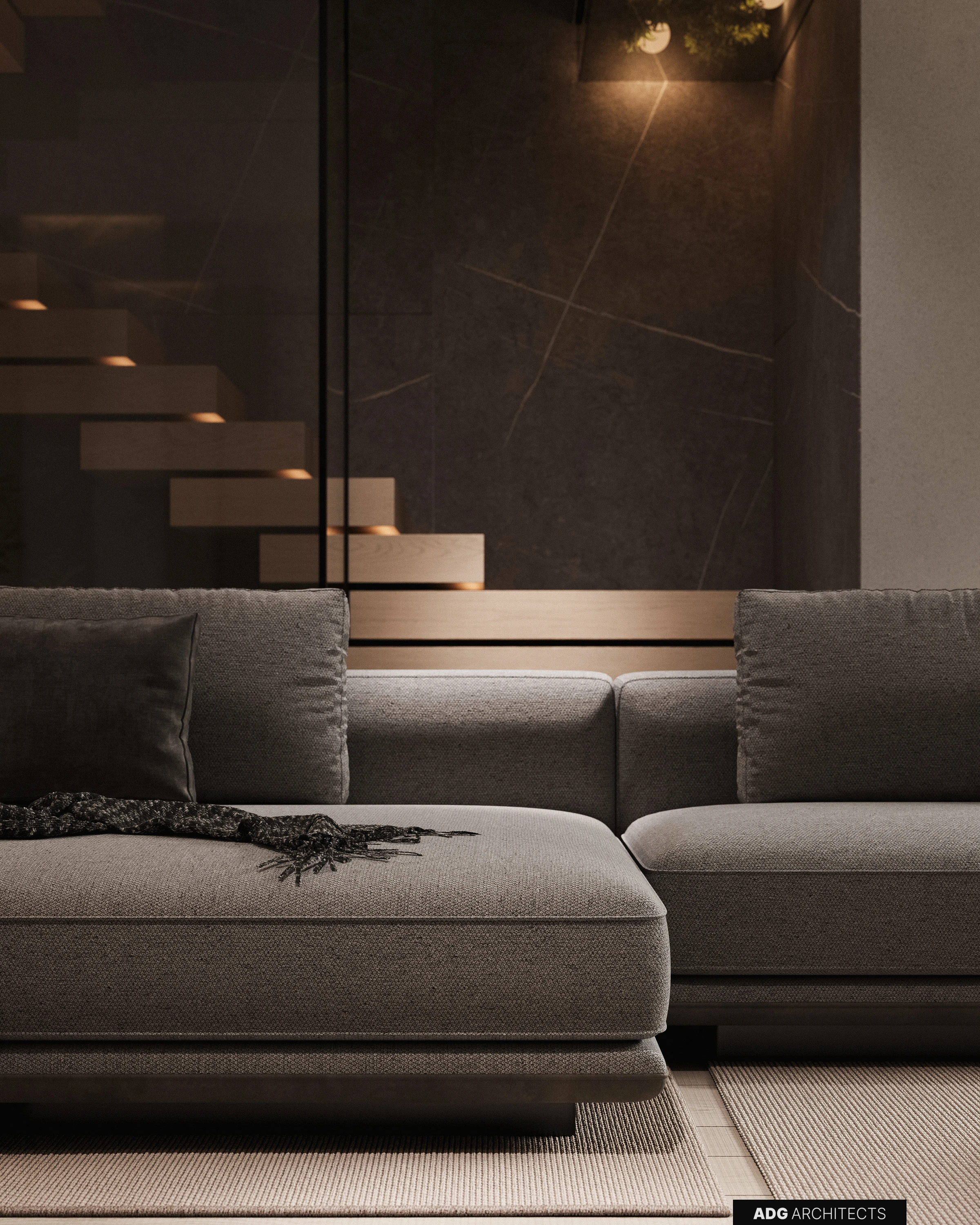 ADG Flagman villa interior, first floor, visualisation