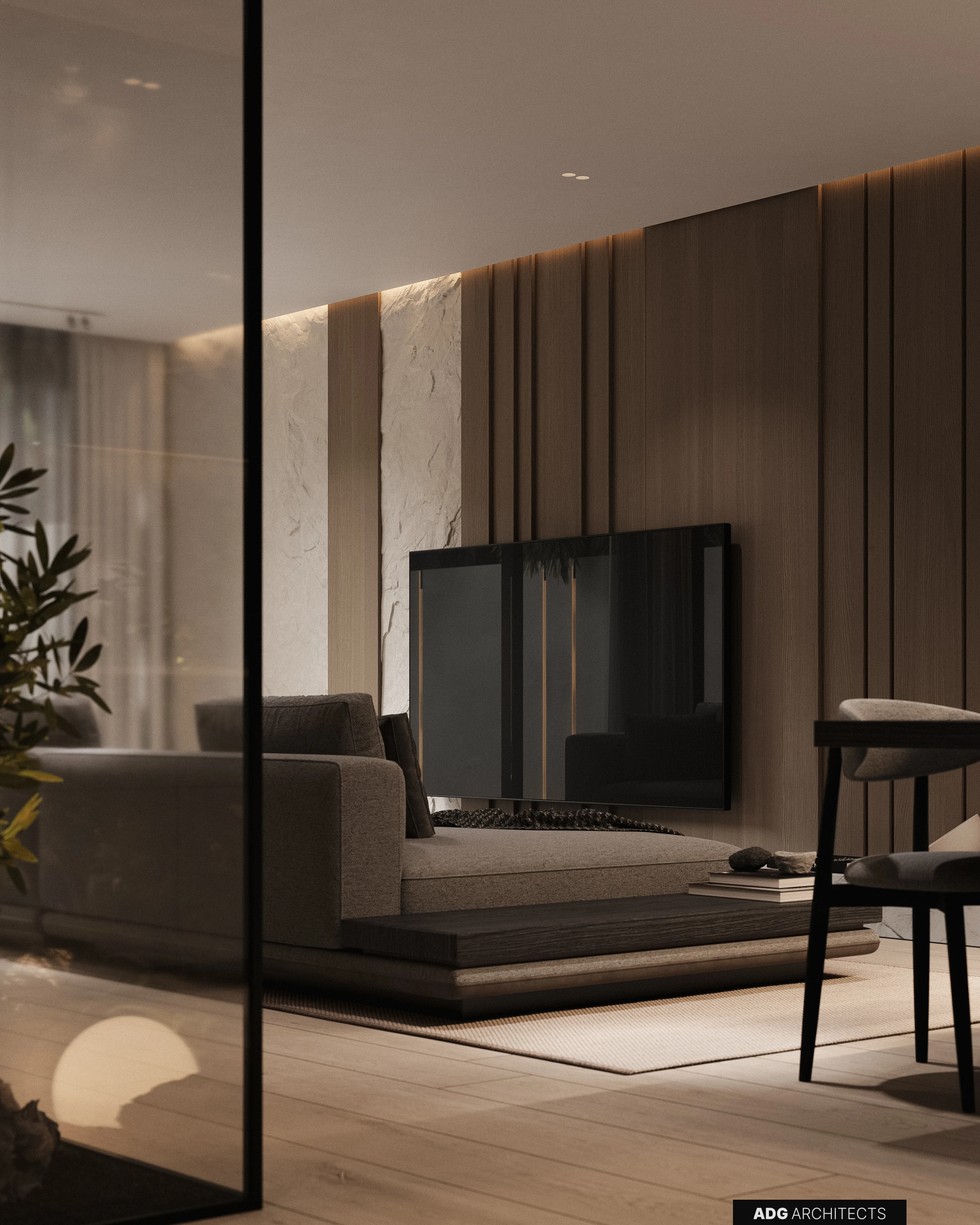 ADG Flagman villa interior, first floor, visualisation