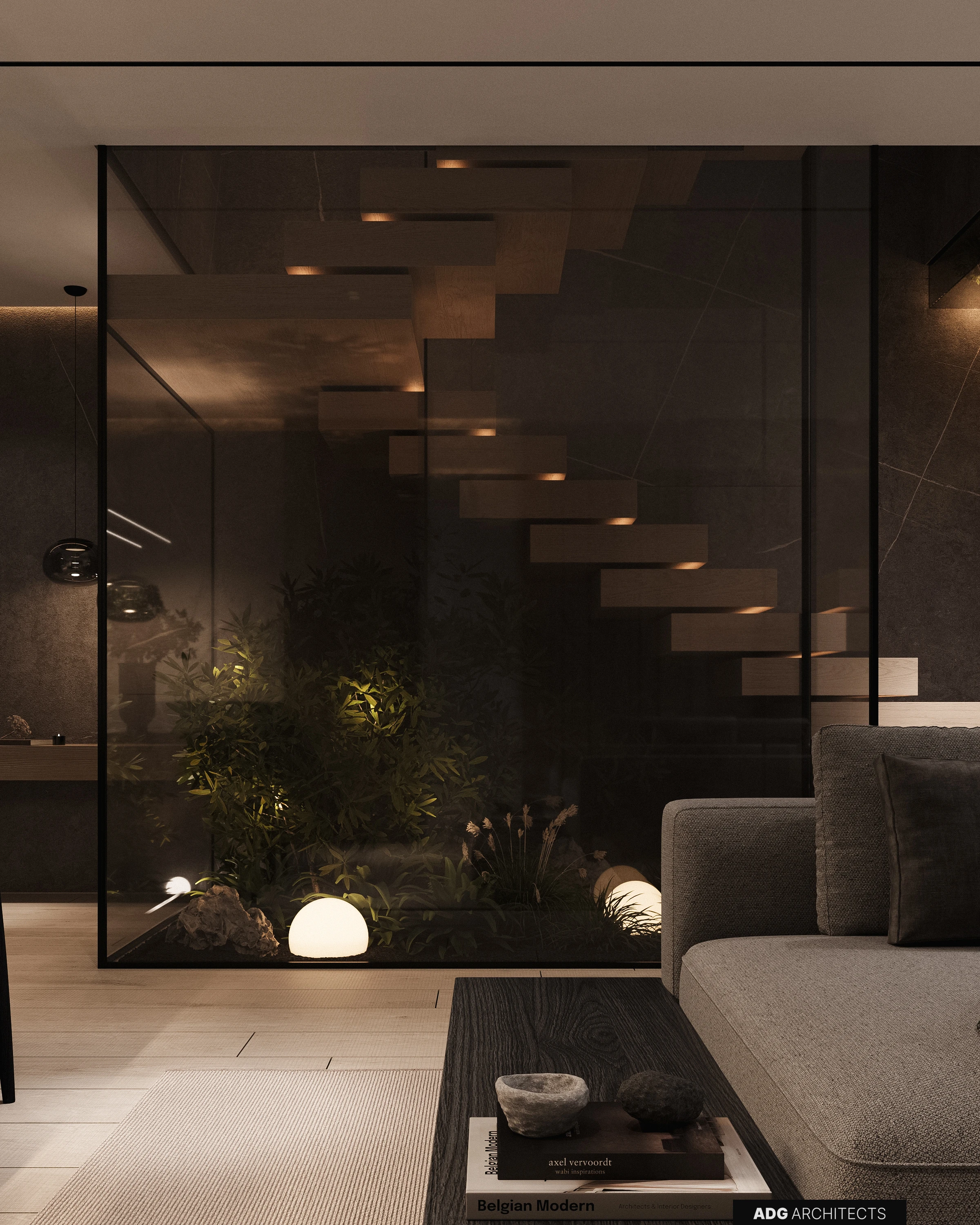 ADG Flagman villa interior, first floor, visualisation