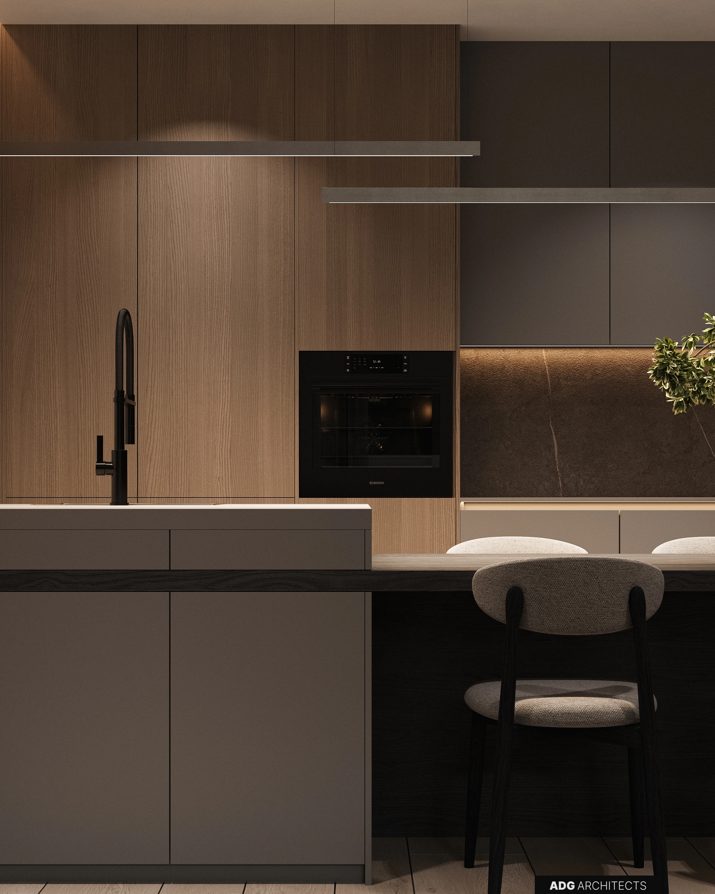 ADG Flagman villa interior, first floor, visualisation